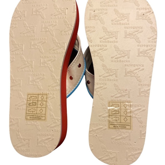 Flip flop KICK BACKS VINTAGE RETRO PIN UP SZ 7/8 - Picture 5 of 11